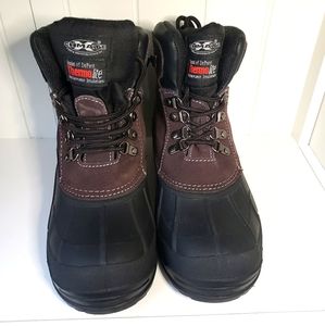 leather hiking boots with lambs wool insert